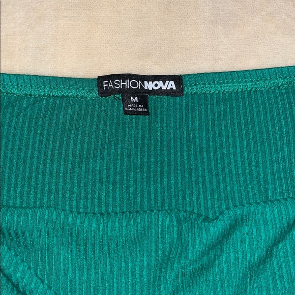 Green Ribbed Halter Top - Picture 8 of 9